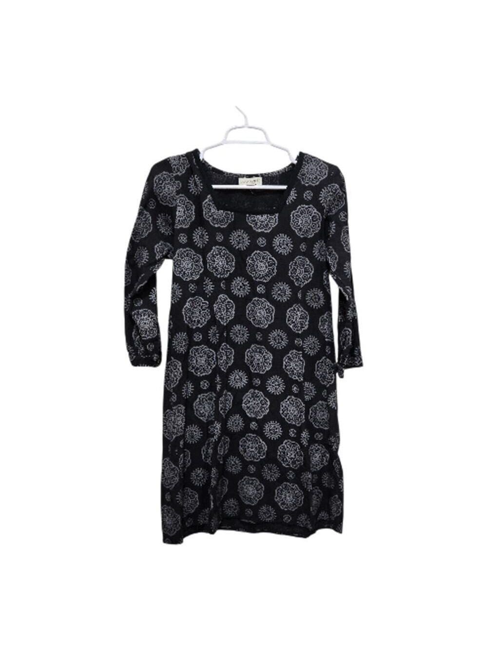 Mata Traders Fair Trade Block Print Cotton Dress Small Boho
